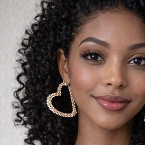 BCBGeneration Gold Sparkling Hoop Earrings